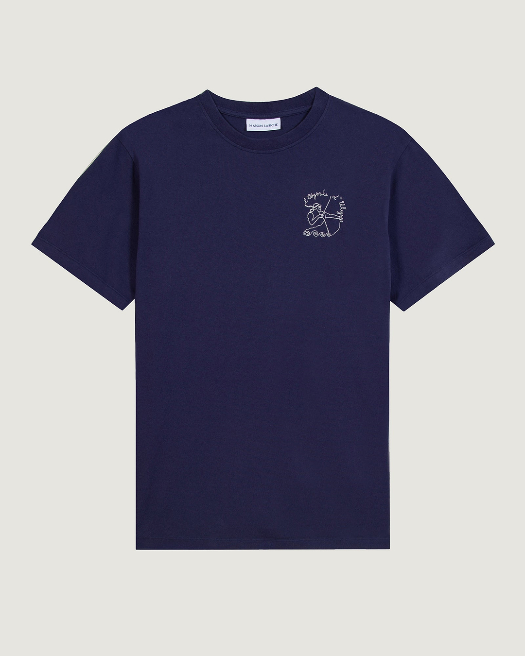 MAISON LABICHE ■ ② 24070910003610 embroidery TEE フレンチスリーブ レディース グレー S notch. tシャツ フレンチスリーブボックスTシャツ レディース