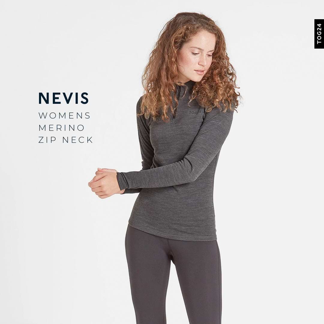 Nevis Womens Merino Zip Neck