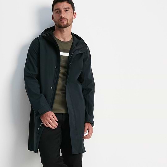 Mens long waterproof coats uk store
