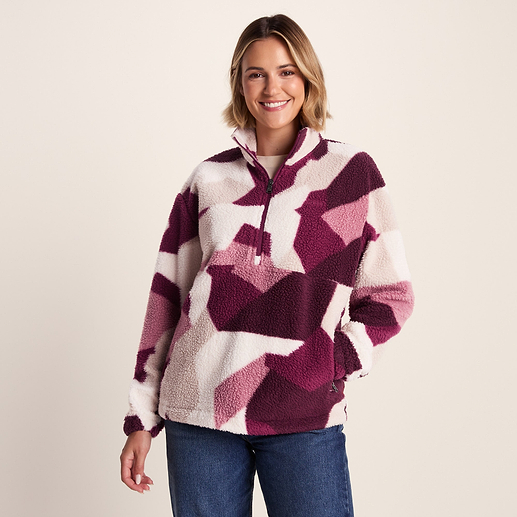 TOG24 Maxine Super Soft Women's Sherpa Shacket - Fleece Lined Overshirt With Pockets, Casual Layer