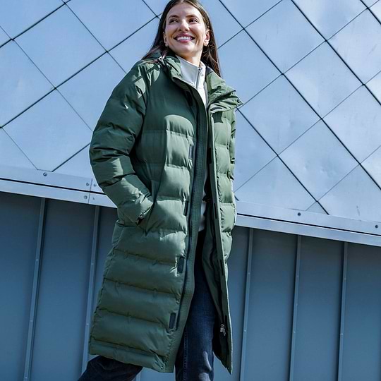 Warm quilted ladies coats on sale