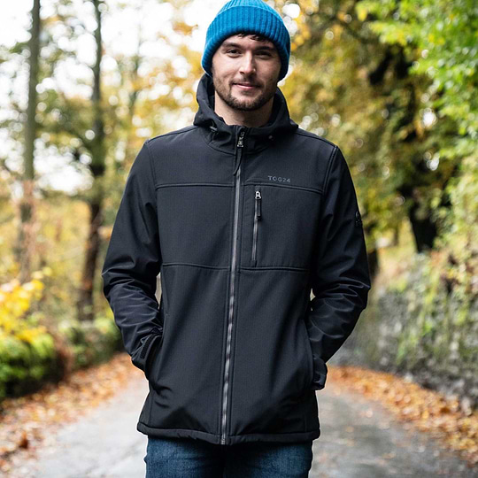 Mens black shell jacket deals