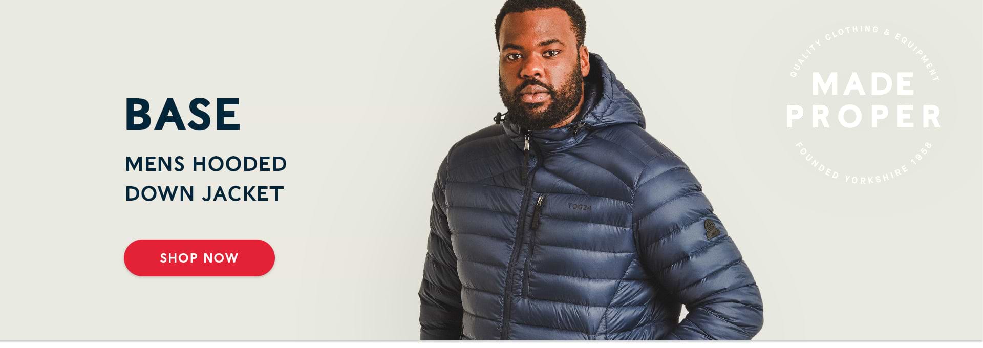Base Mens Hooded Down Jacket | Shop Now