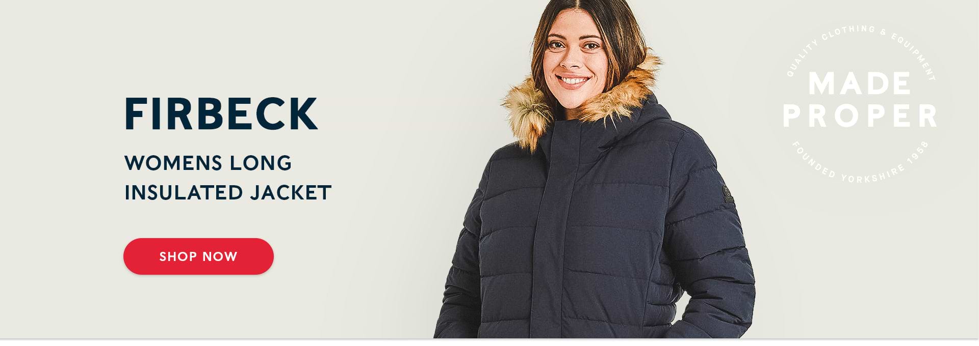 Firbeck Womens Long Insulated Jacket | Shop now