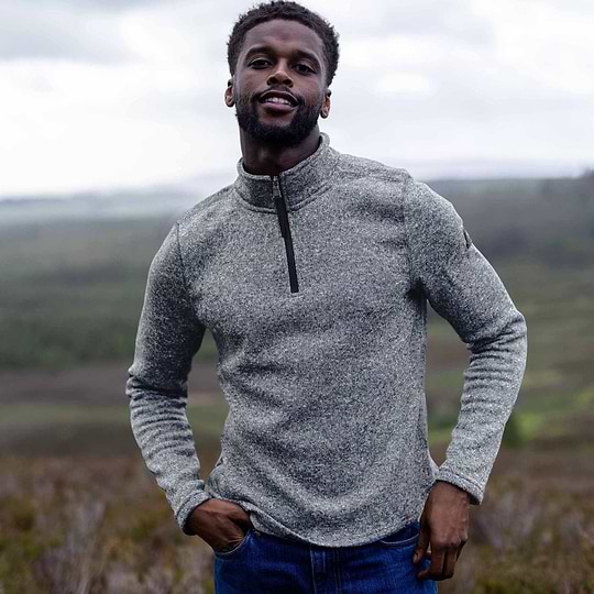 Mens black half zip fleece outlet