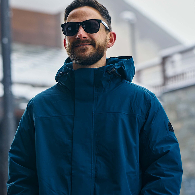 Pawter Mens Waterproof Down Parka - Petrol Green