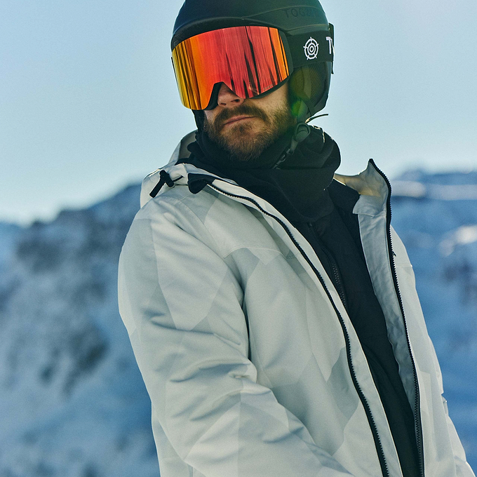 Palisade Mens Ski Jacket - Light Grey Camo