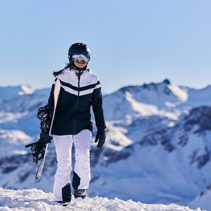 Coat Long Ski Jacket Womens Recycled Polyester Down Filled Winter