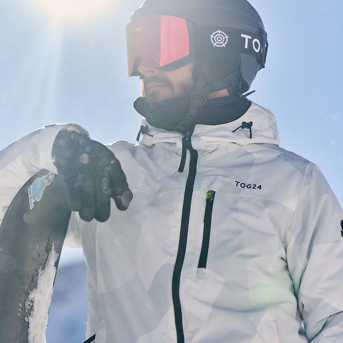 Palisade Mens Ski Jacket - Light Grey Camo
