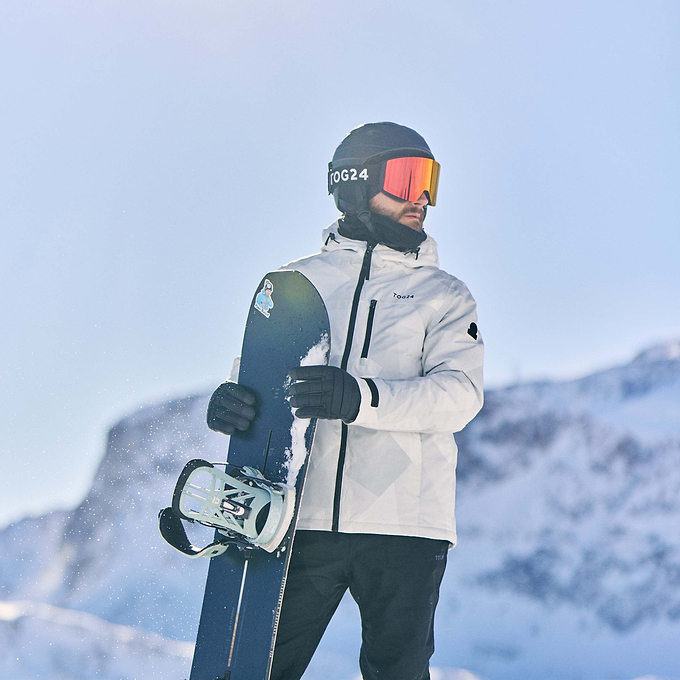 Palisade Mens Ski Jacket - Light Grey Camo