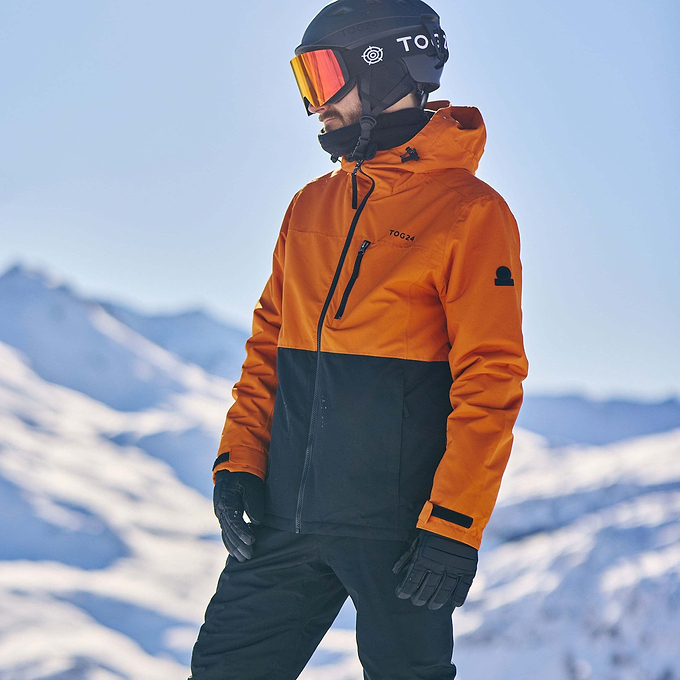 Whistler Mens Ski Jacket - Black/Dark Orange