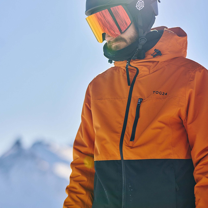 Whistler Mens Ski Jacket - Black/Dark Orange