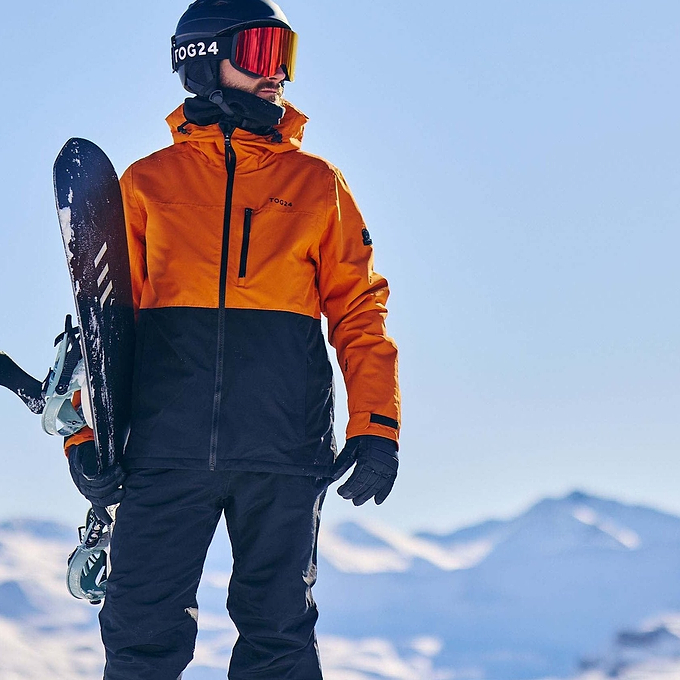 Whistler Mens Ski Jacket - Black/Dark Orange
