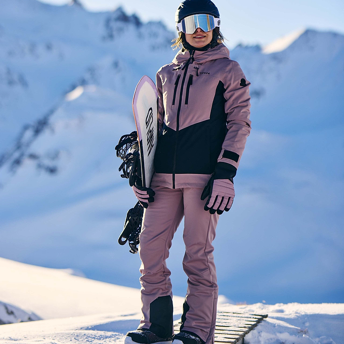 Montana Womens Ski Jacket - Black/Faded Pink