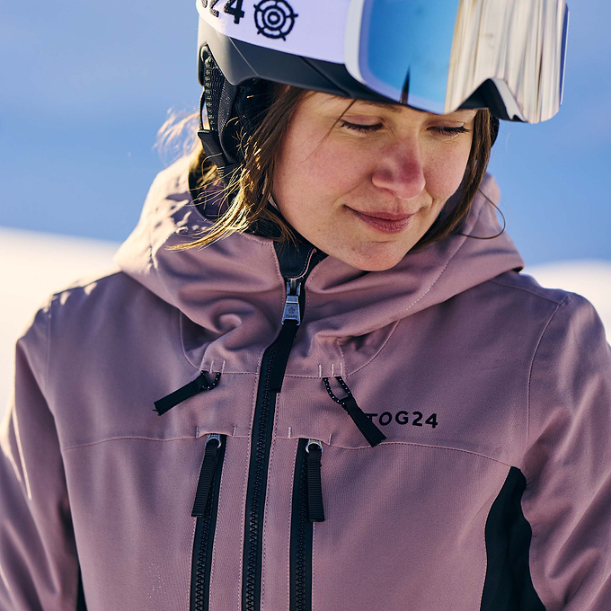 Montana Womens Ski Jacket - Black/Faded Pink
