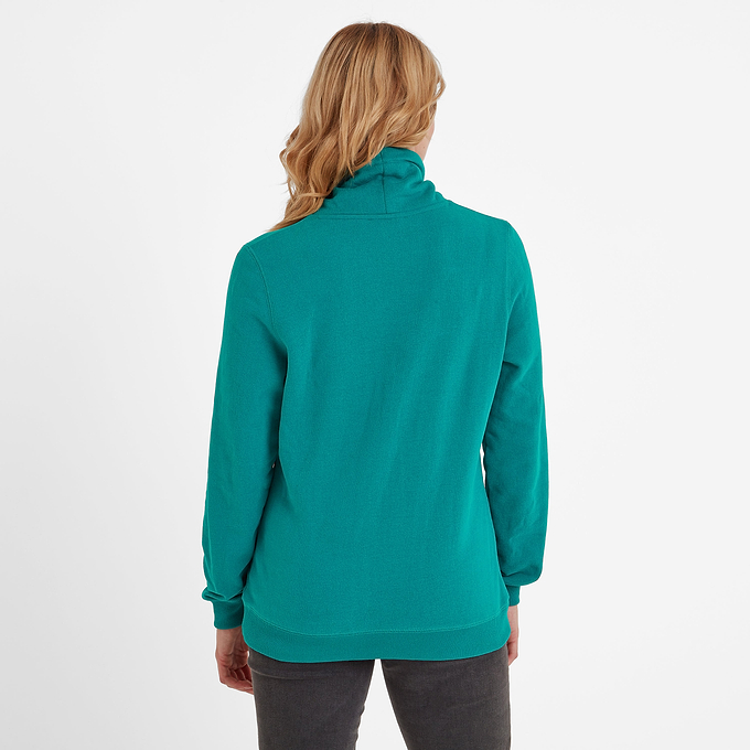 Abigail Womens Funnel Neck Sweat - Teal