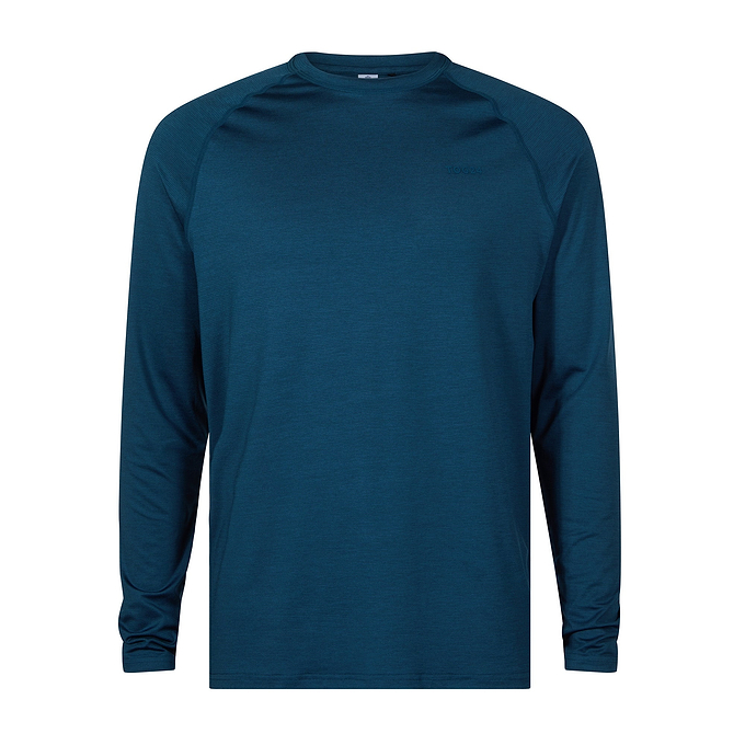 Ace Mens Long Sleeve Performance T-Shirt - Inky Blue