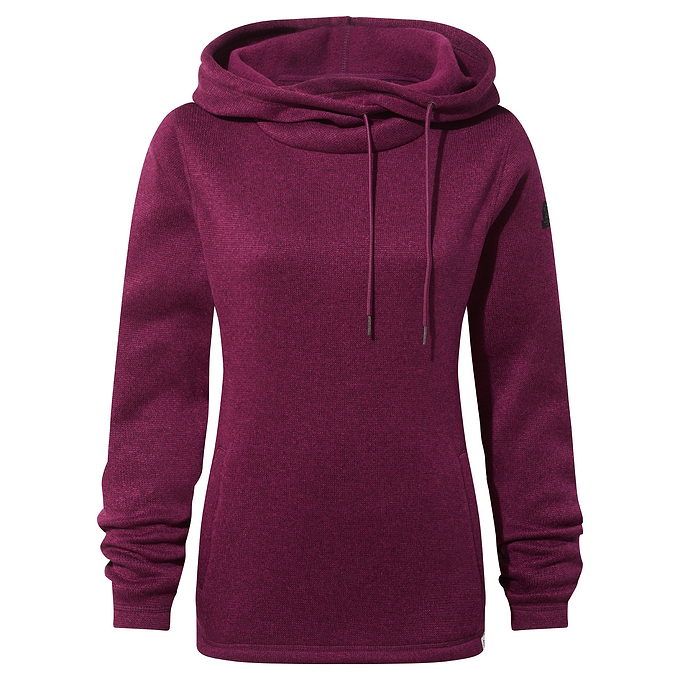 Acer Womens Knitlook Fleece Hoody - Purple Berry Marl