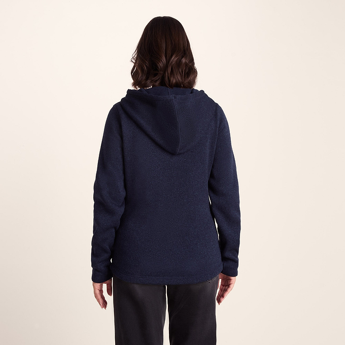 Acer Womens Knitlook Fleece Hoody - Oxford Blue Marl