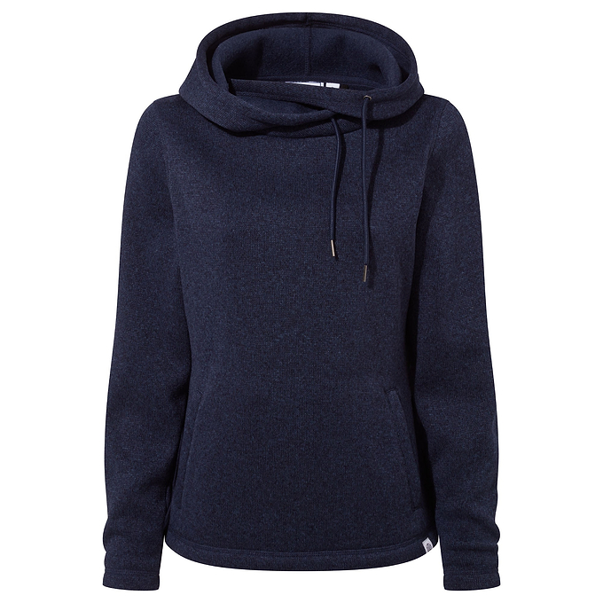 Acer Womens Knitlook Fleece Hoody - Oxford Blue Marl