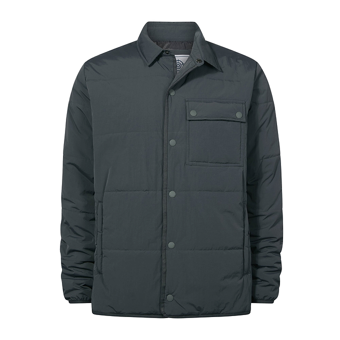 Adamson Mens Shower Resistant Insulated Shacket - Deep Slate