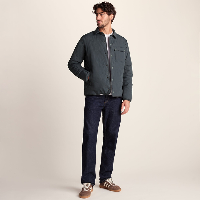 Adamson Mens Shower Resistant Insulated Shacket - Deep Slate