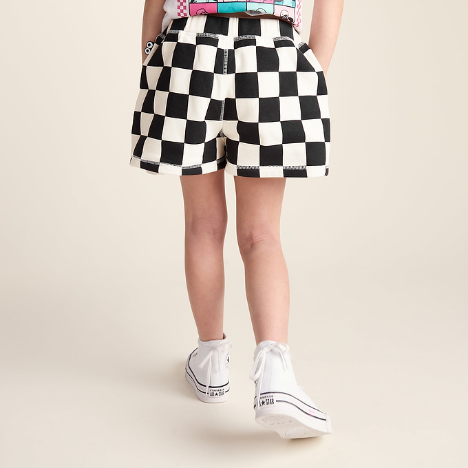 Afrino Kids Shaun the Sheep Sweatshort - Black Woolly Checkerboard