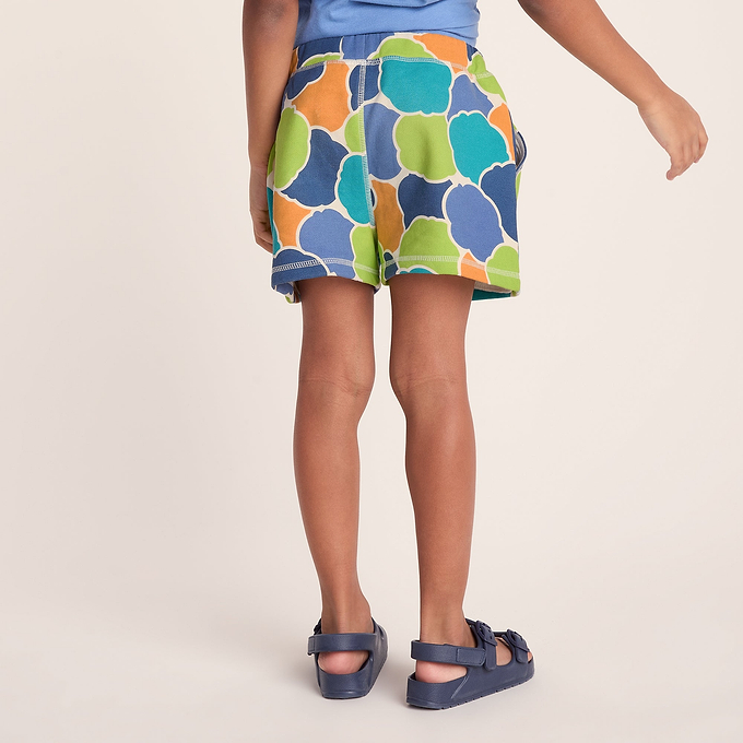 Afrino Kids Shaun the Sheep Sweatshort - Lime Cloud Print