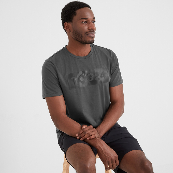 Airwell Mens Tech Short Sleeve Top - Soot Grey
