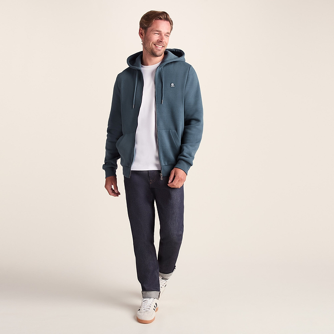 Alden Mens Zip Hoody - Arctic Blue