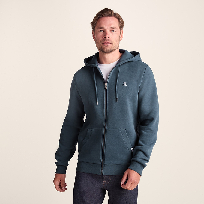 Alden Mens Zip Hoody - Arctic Blue