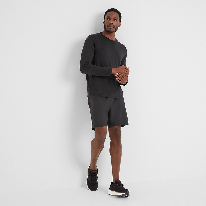 Aller Mens Tech Long Sleeve Top - Black