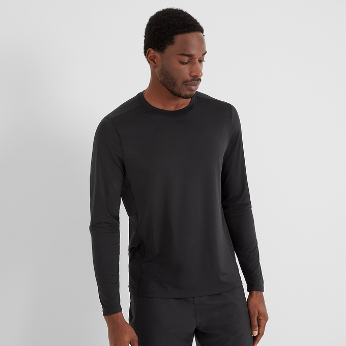 Aller Mens Tech Long Sleeve Top - Black