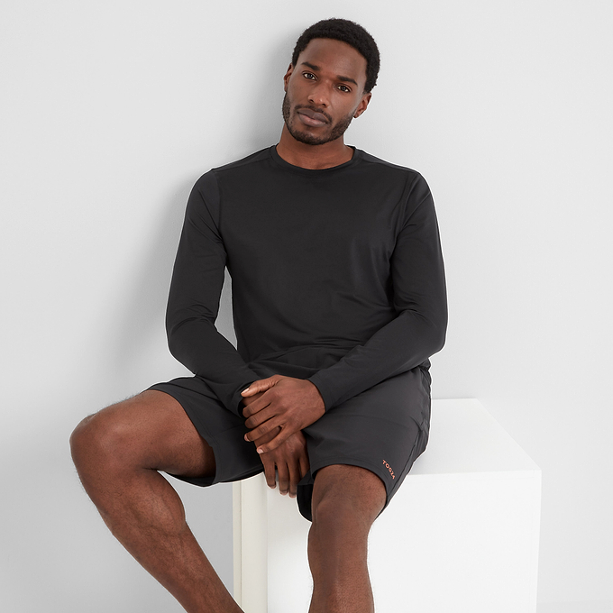 Aller Mens Tech Long Sleeve Top - Black