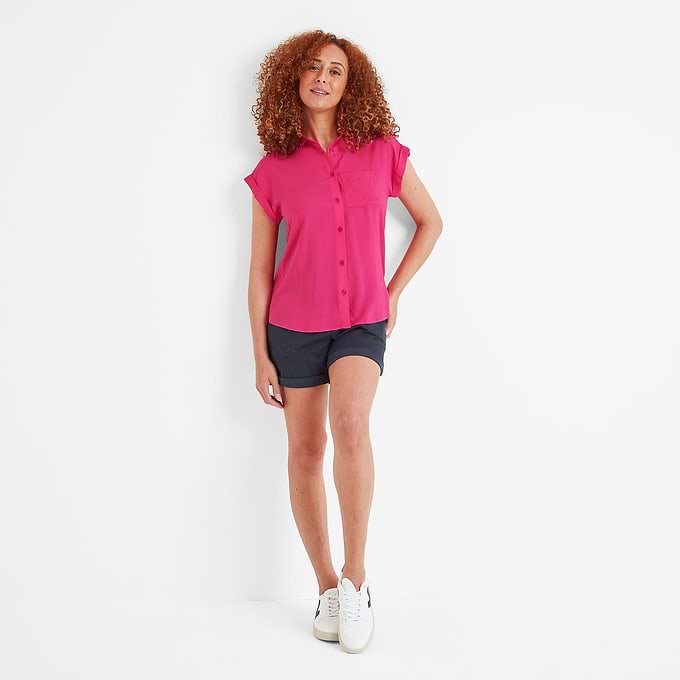 Alston Womens Shoer Short Sleeve Shirt - Hibiscus Pink