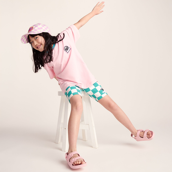 Altay Kids Shaun the Sheep Cycling Short - Spearmint/Woolly Checkerboard
