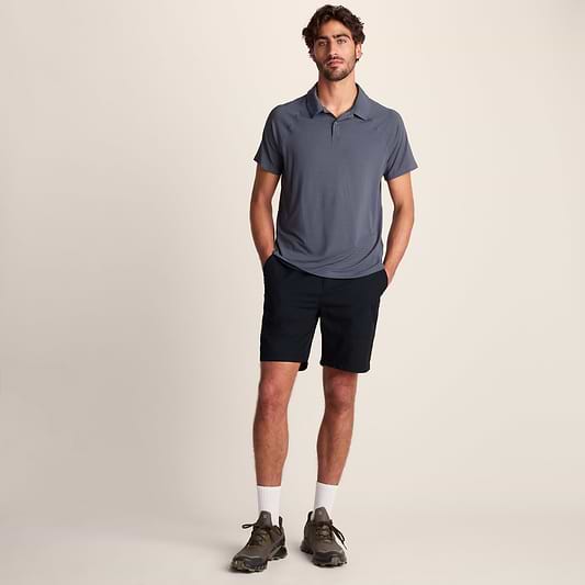 Amble Mens Lightweight Ripstop Performance Shorts - Black
