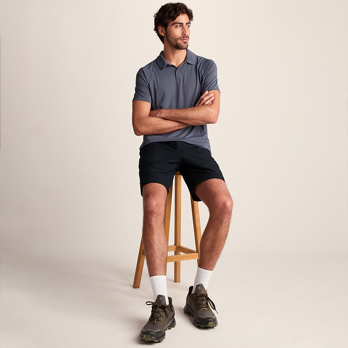 Amble Mens Lightweight Ripstop Performance Shorts - Black