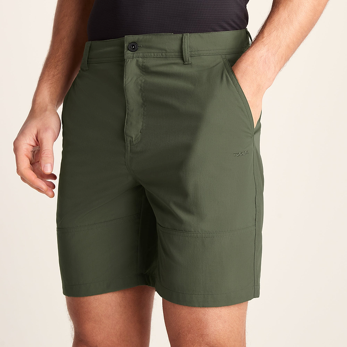 Amble Mens Lightweight Ripstop Performance Shorts - Khaki