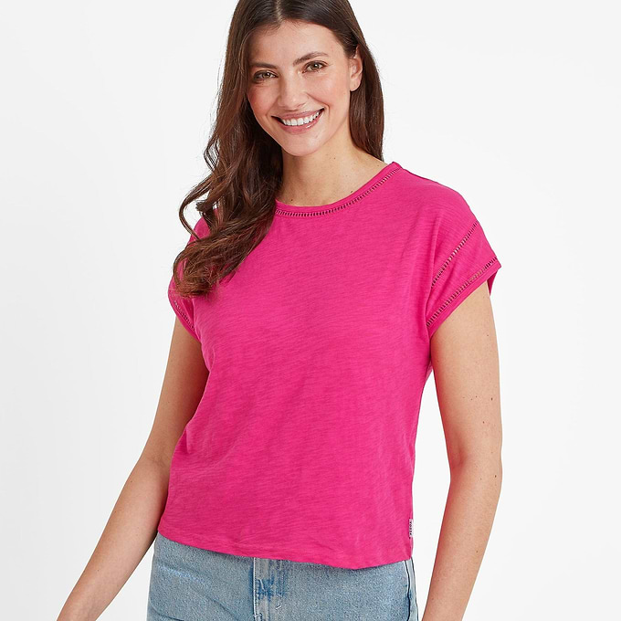 Andrea Womens T-Shirt - Hibiscus Pink