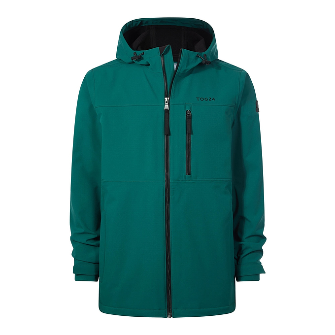 Andro Mens Hooded Waterproof Softshell Jacket - Dark Turquoise