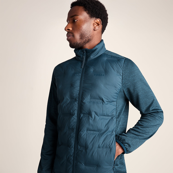 Anick Mens Lightweight Insulated Hybrid Jacket - Inky Blue