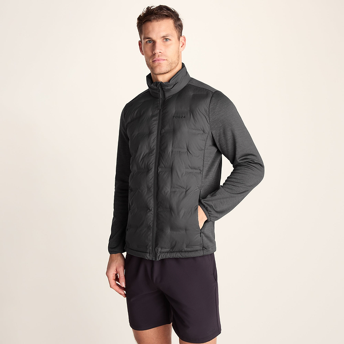 Anick Mens Lightweight Insulated Hybrid Jacket - Deep Slate