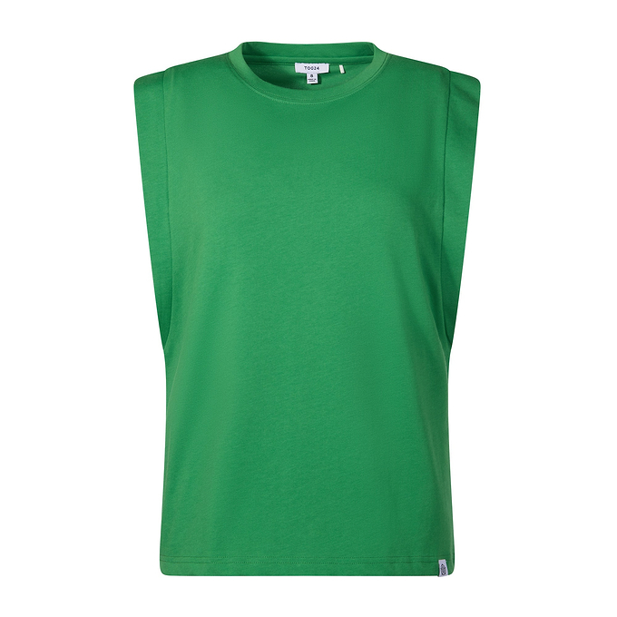 April Womens 100% Cotton Supersoft Boxy Fit Vest - Sage