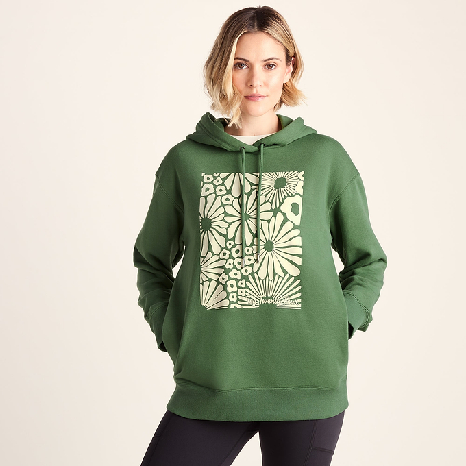 Aria Womens Supersoft Relaxed Fit Hoody - Dark Matcha