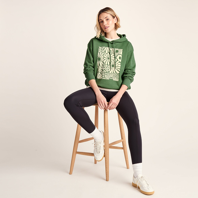 Aria Womens Supersoft Relaxed Fit Hoody - Dark Matcha