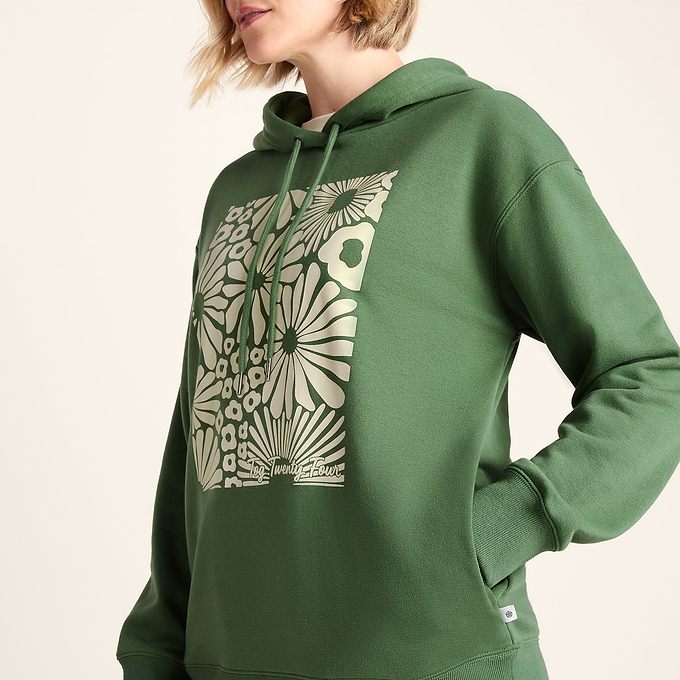 Aria Womens Supersoft Relaxed Fit Hoody - Dark Matcha