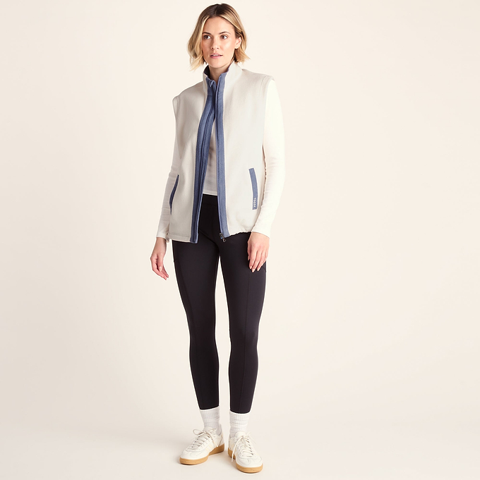 Arrad Womens Relaxed Fit Microfleece Gilet - Vanilla