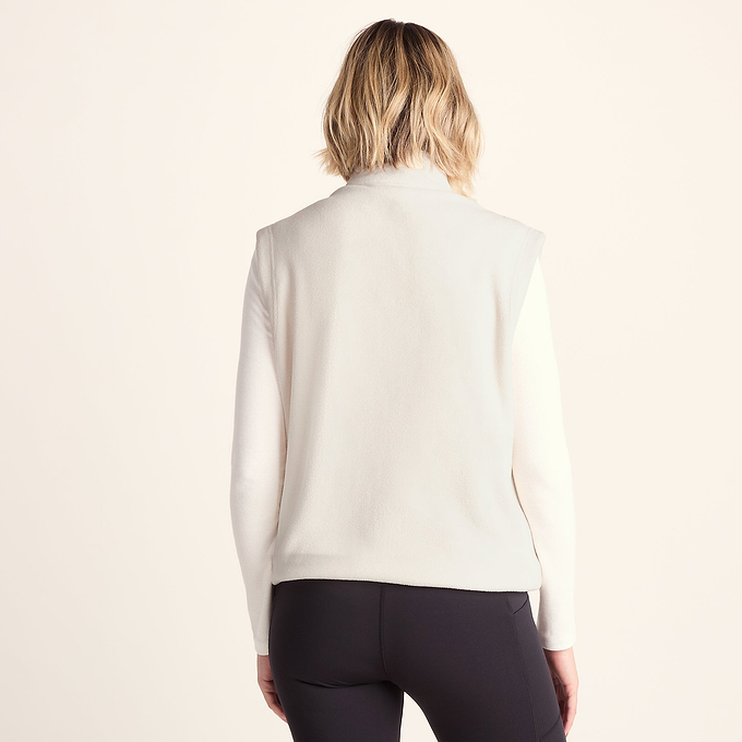 Arrad Womens Relaxed Fit Microfleece Gilet - Vanilla