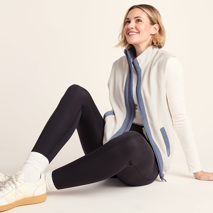 Arrad Womens Relaxed Fit Microfleece Gilet - Vanilla